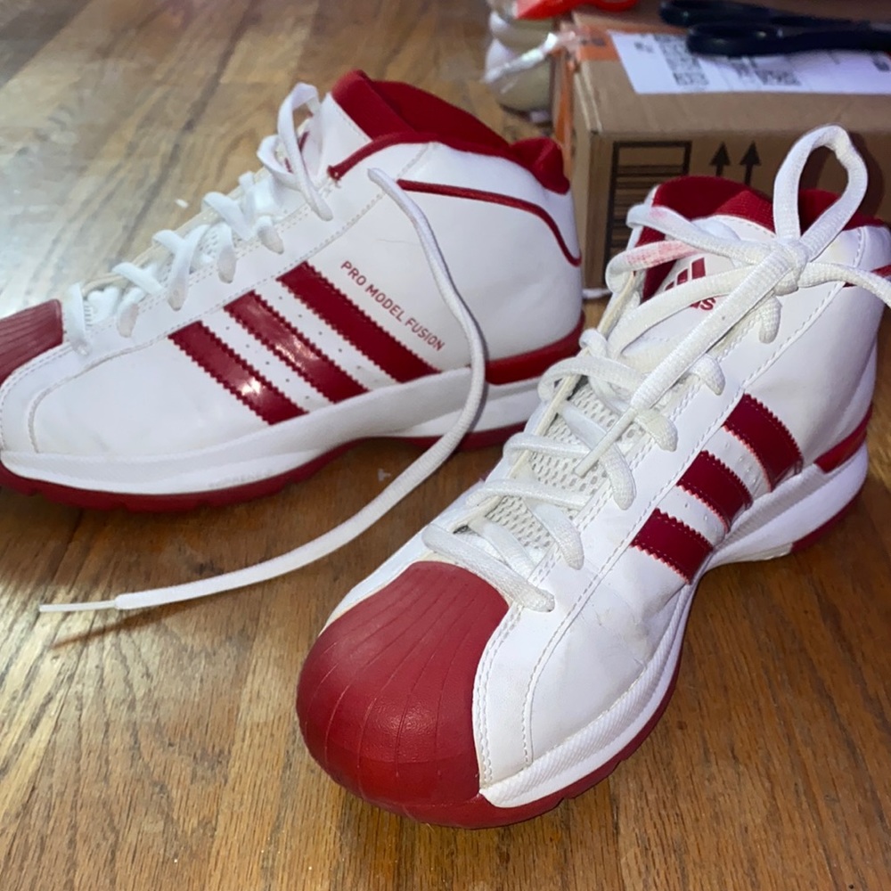 adidas red high tops
